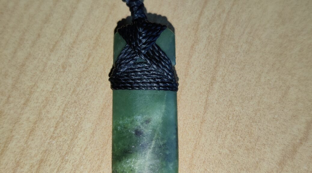 Pounamu with new necklace cord