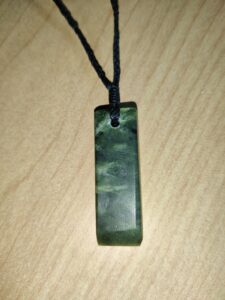 Simple pounamu necklace braided cord