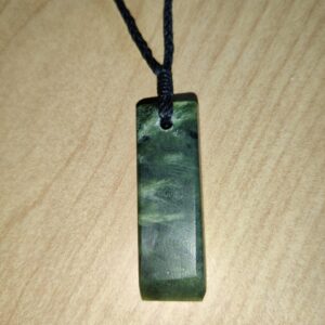 Simple pounamu necklace braided cord