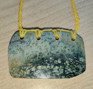 pounamu for sale, with ring bolt lashing